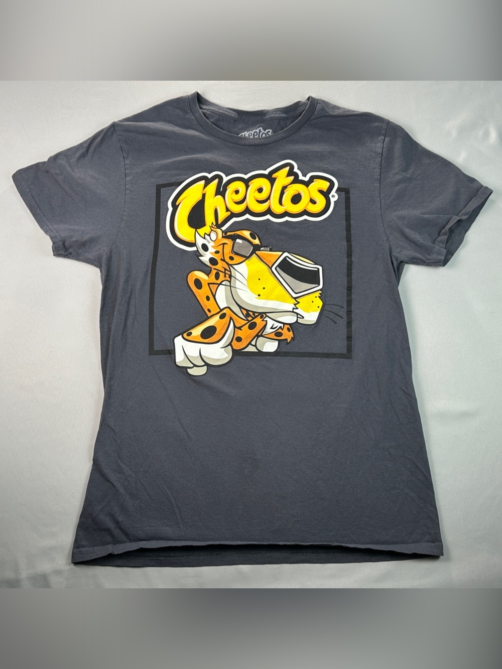 Cheetos Graphic Tee - Charcoal with Yellow Orange Print